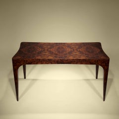 Curve Contemporary and Customizable Desk in Walnut Root by Luísa Peixoto