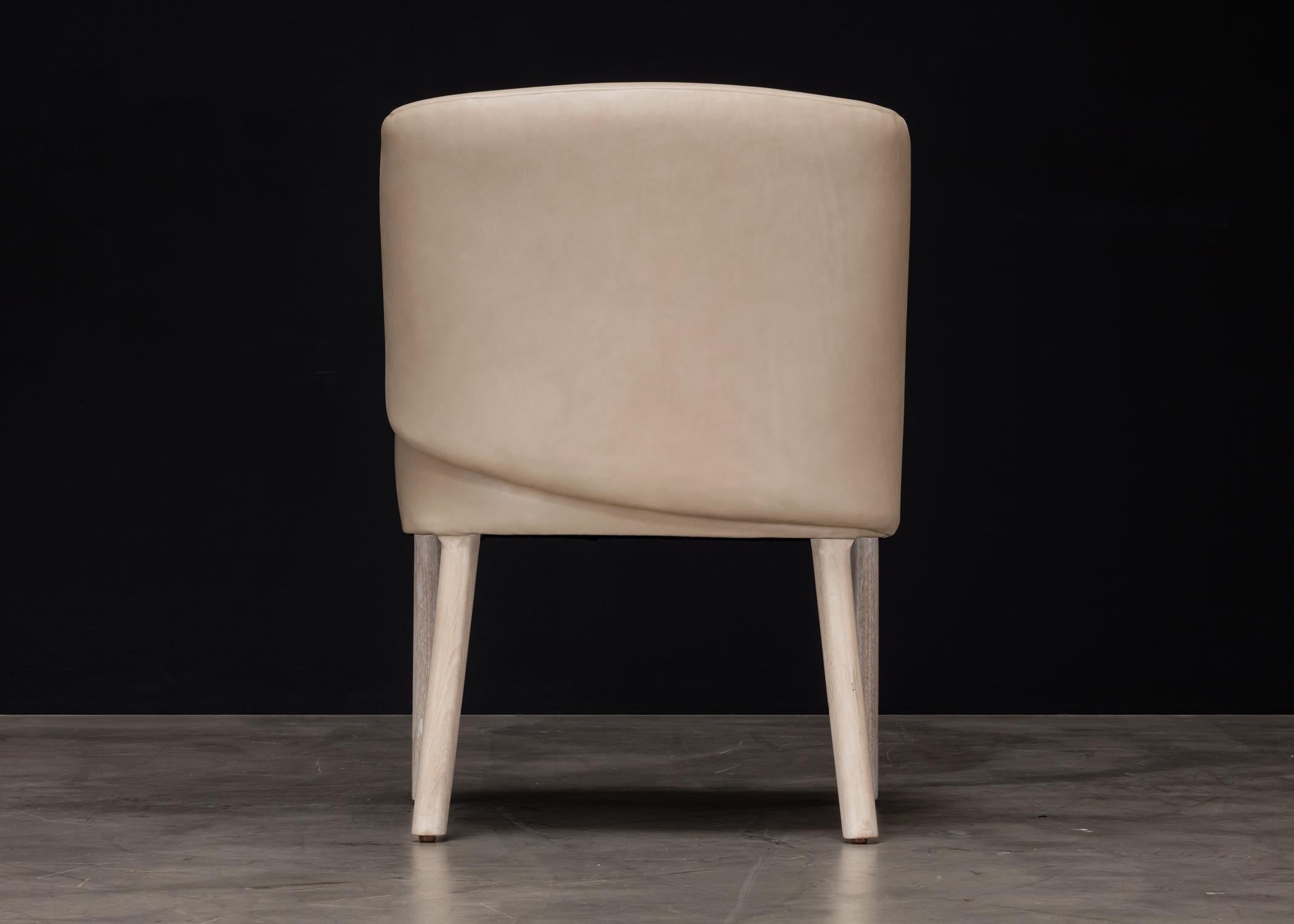 Contemporary CURVE DINING CHAIR - Modern Sculpted Low Back Design in COM For Sale