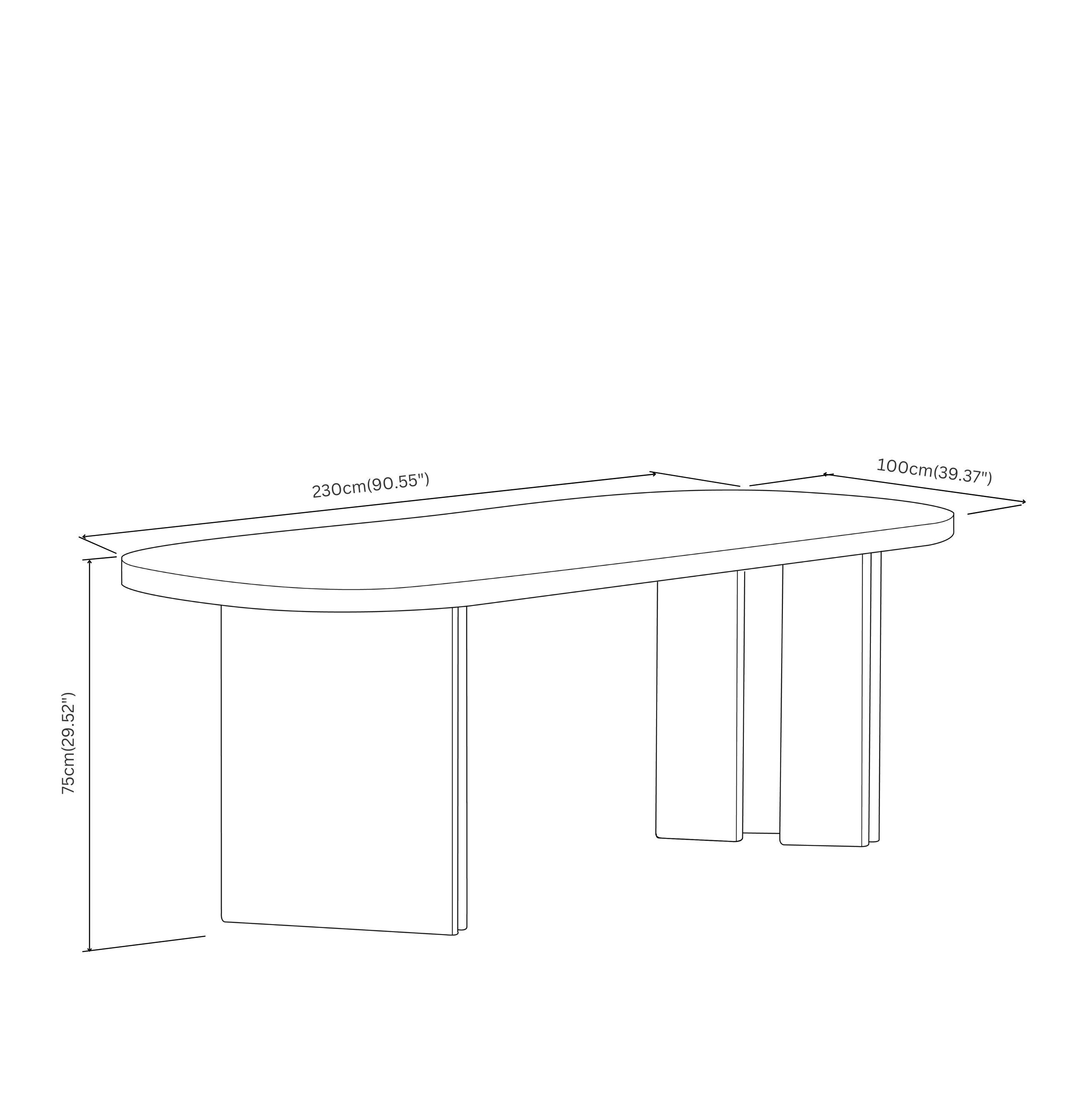 Curve Dining Table by Hermhaus In New Condition For Sale In istanbul, TR