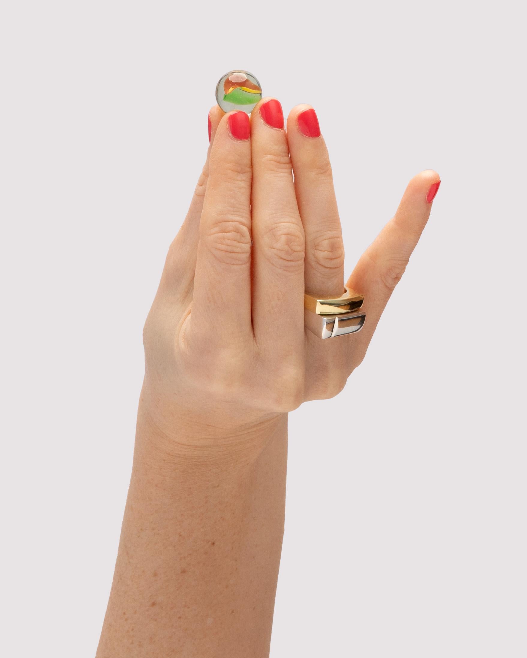 For Sale:  'Curve' GoldVermeil Stackable Ring by Emerging Designer Brenna Colvin 2