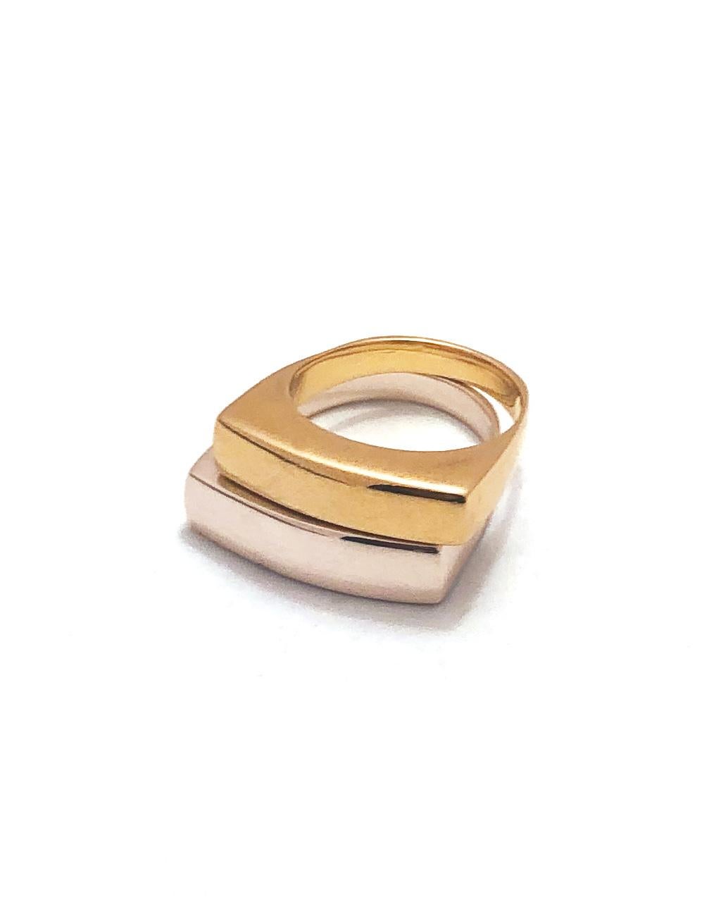 For Sale:  'Curve' GoldVermeil Stackable Ring by Emerging Designer Brenna Colvin 4