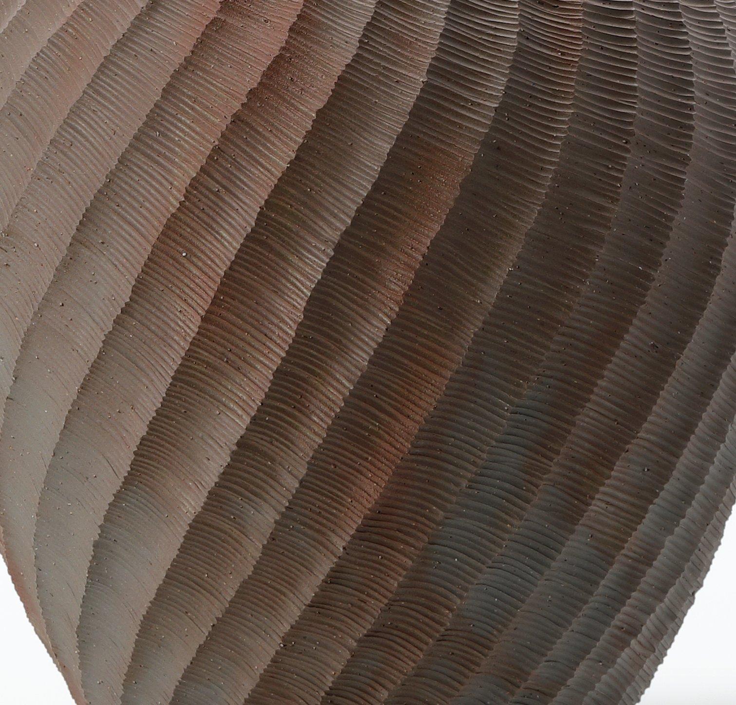 Contemporary Curve Line Ceramic Vessel, Heeeun Jun For Sale