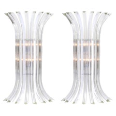 "Curve" Murano Glass Sconces in the Style of Venini