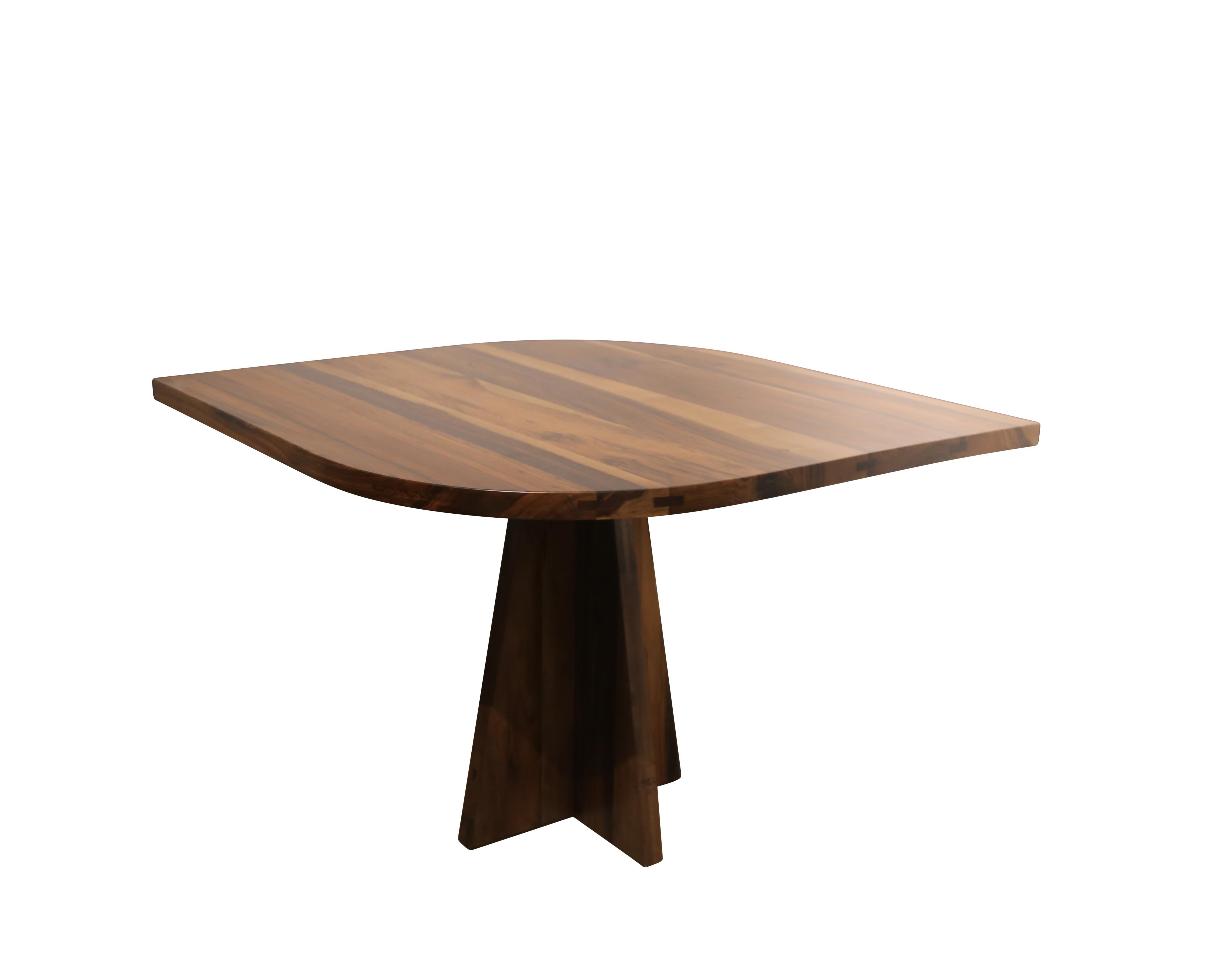 Modern Curve Shape Table in Argentine Rosewood by Costantini, Trattoria For Sale