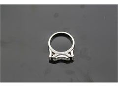 Curve Top Princess & Round Diamond Cluster Ring 18k White Gold