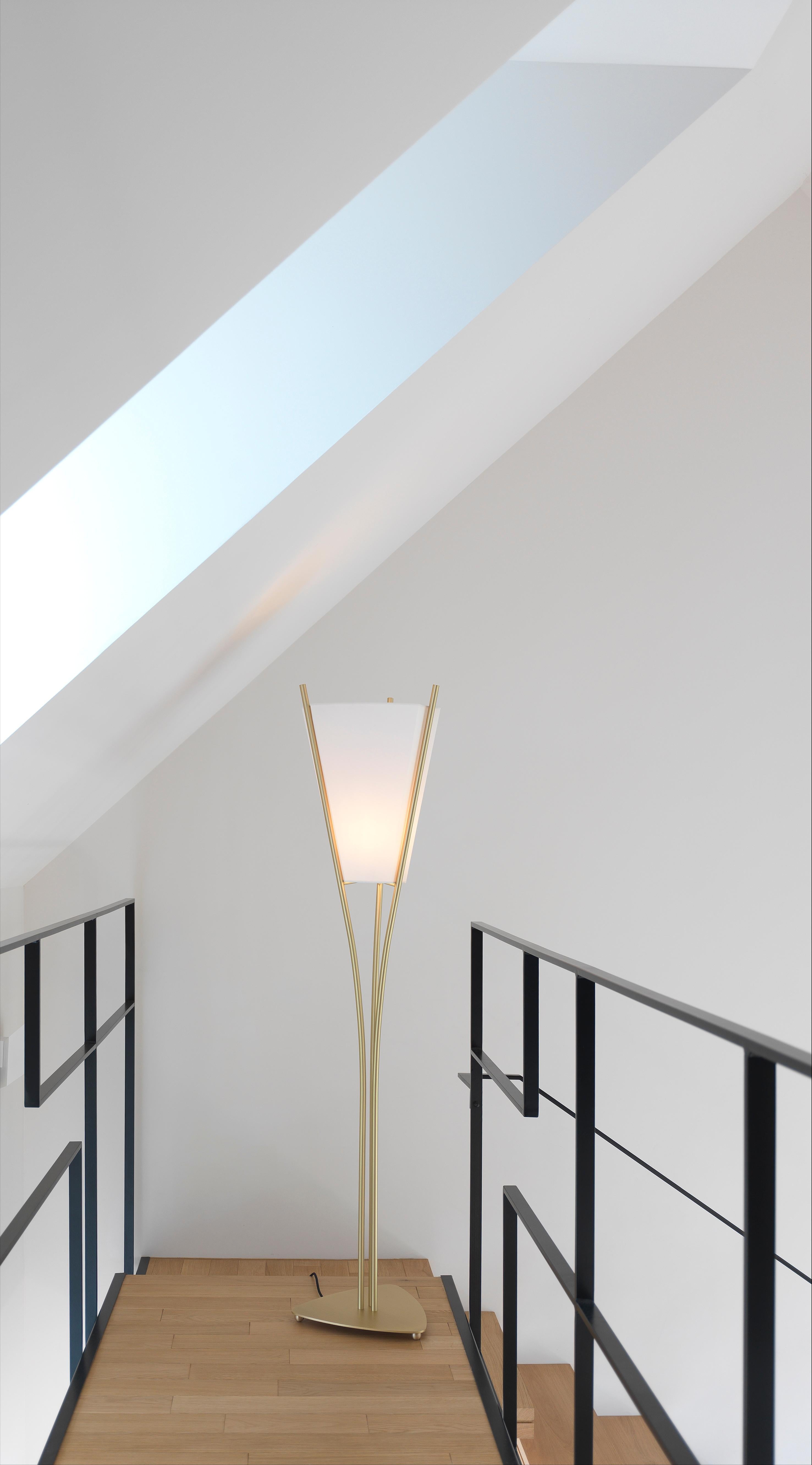 Brass Curve Xl Floor Lamp by Emilie Cathelineau For Sale