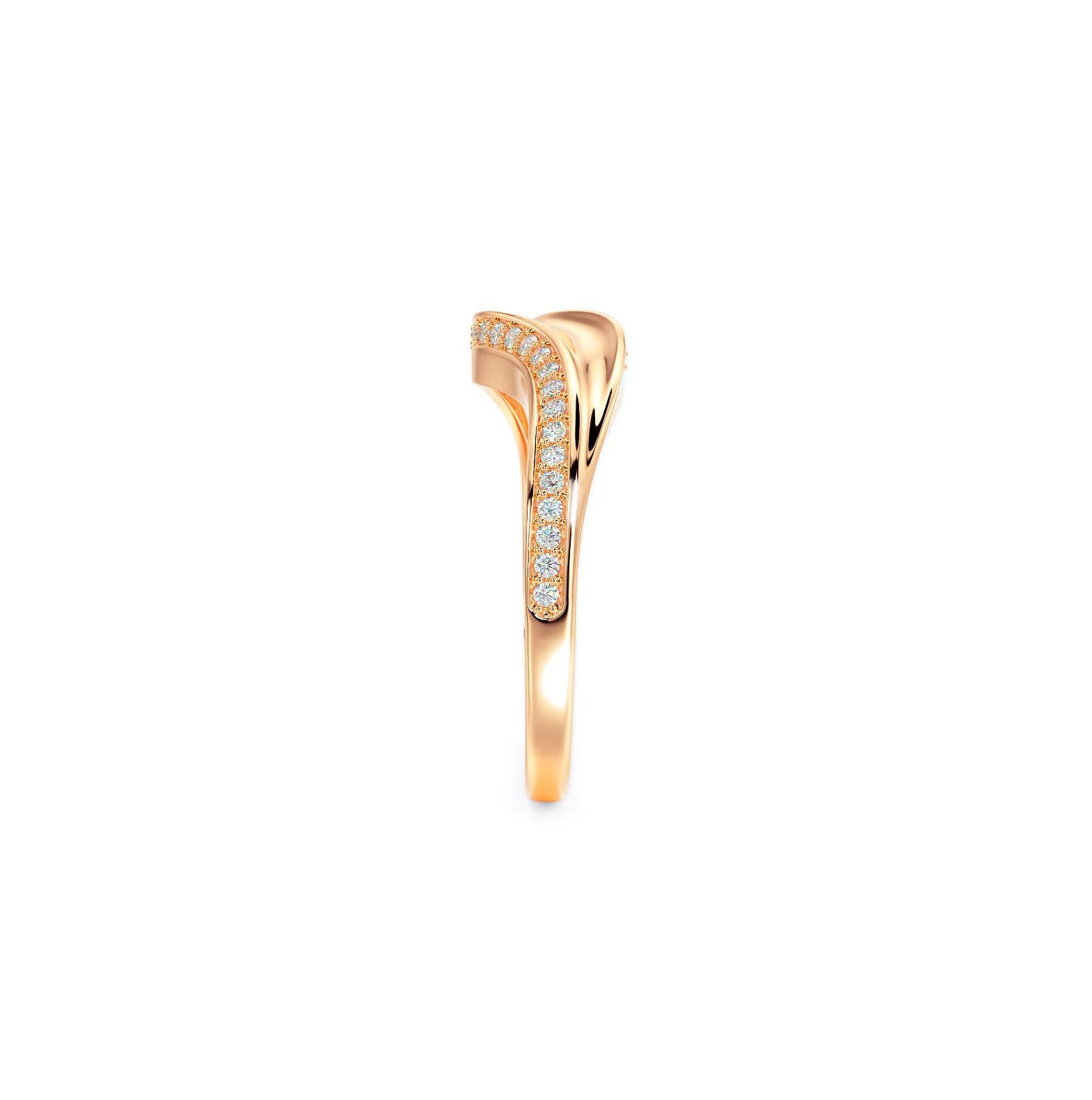 in vendita:  Anello curvo in oro 14k con moissaniti 5