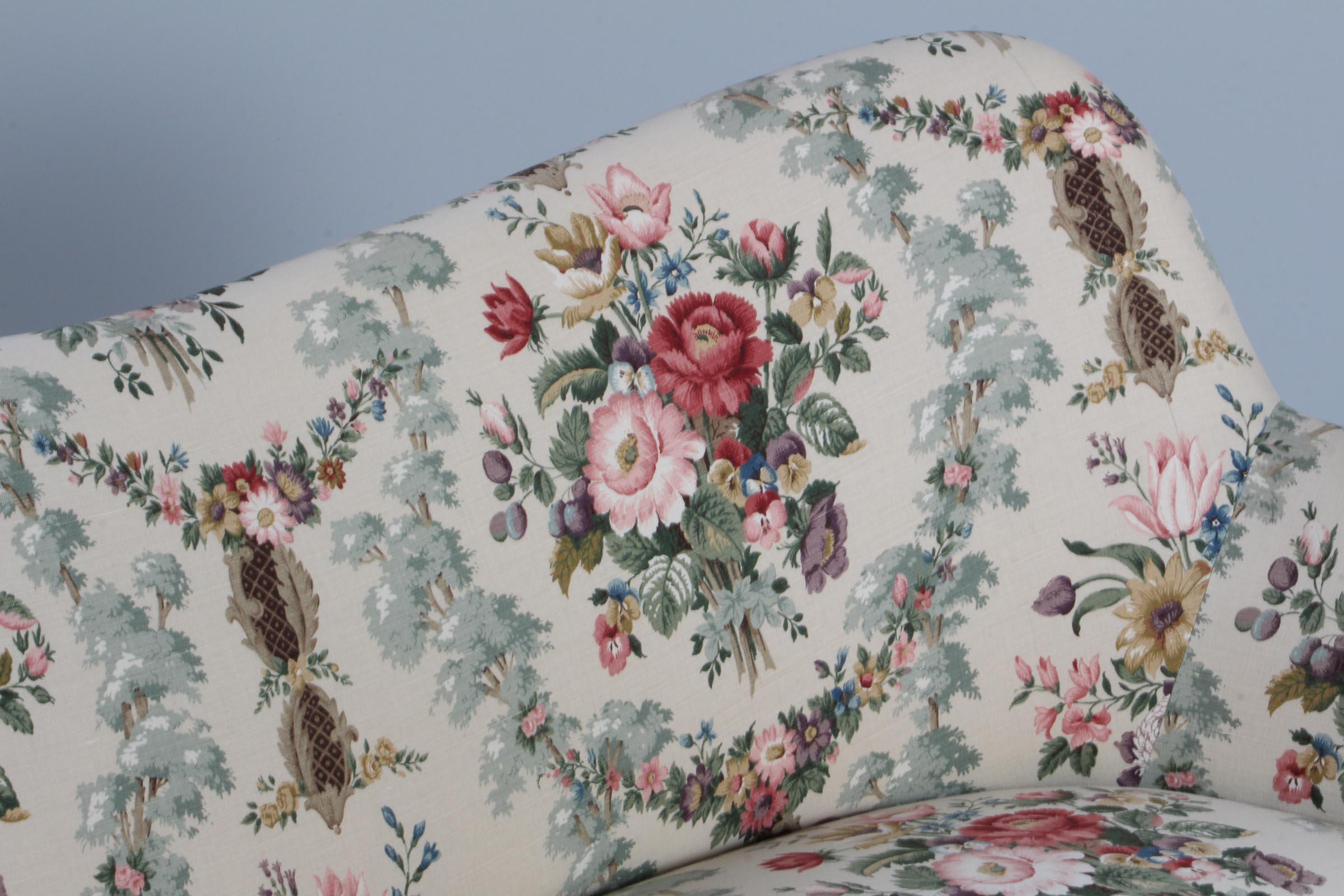 Gebogenes skandinavisches Sofa oder Loveseat aus den 1950er Jahren, Modell 185, Slagelse, Dänemark, 1950er Jahre (Skandinavische Moderne)