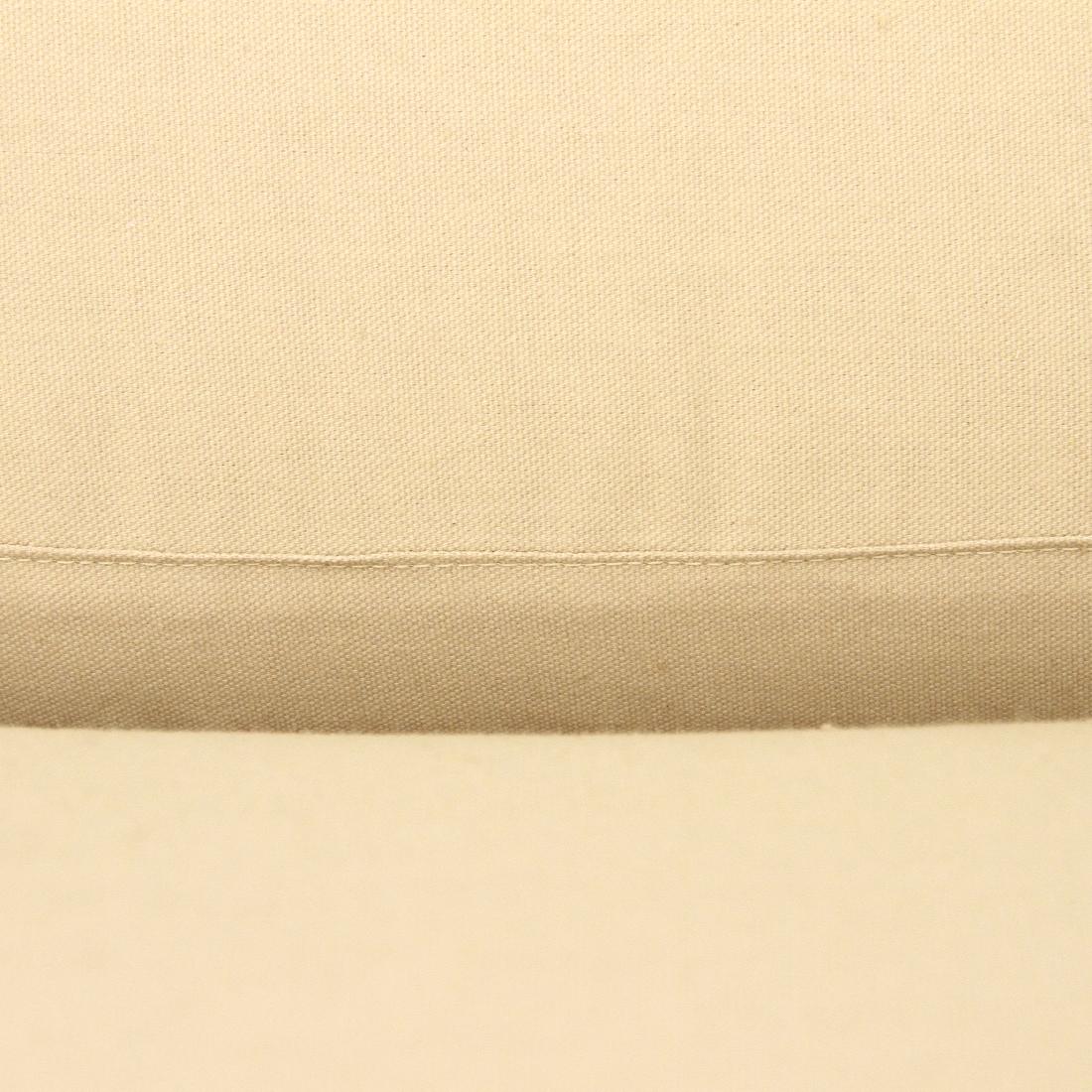 Mid-20th Century Curved 3-Seat Sofa in White Cream Fabric, 1940s