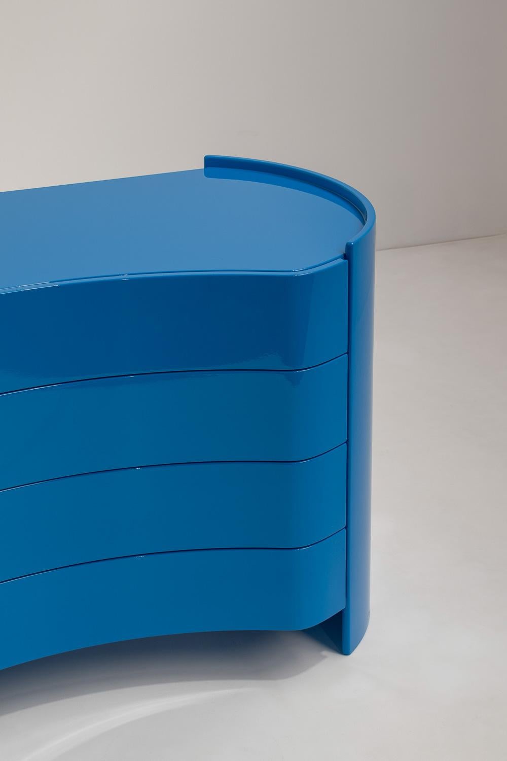 Curved 'Aiace' Chest of Drawers by Benatti, Italy 1960s In Good Condition For Sale In Antwerp, BE