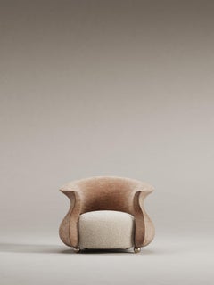 Mid Century Handmade Curved Amphora Armchair