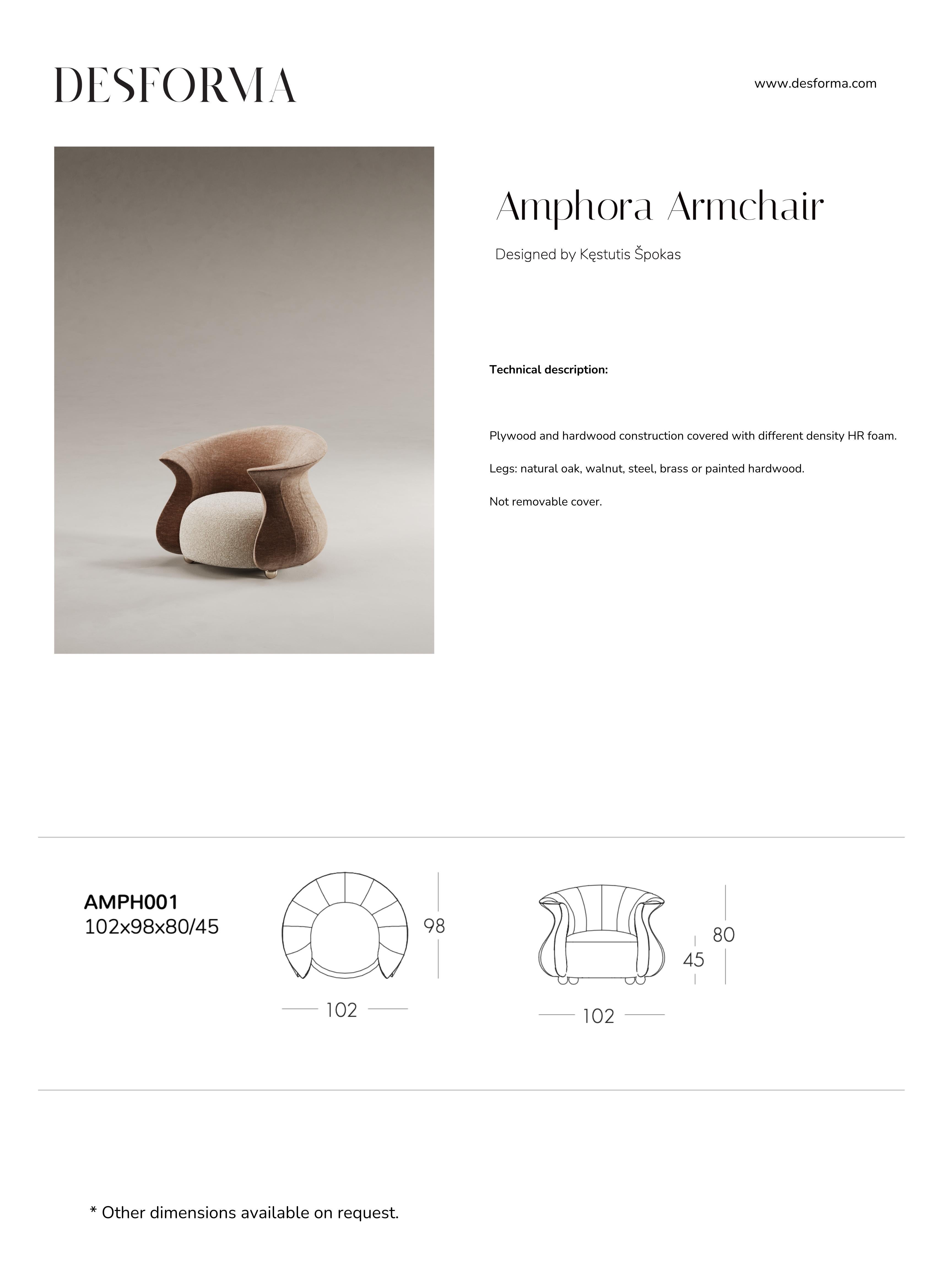 XXIe siècle et contemporain Fauteuil Amphora courbé fait à la main au milieu du siècle dernier en vente