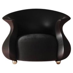 Mid Century Handmade Curved Amphora Armchair