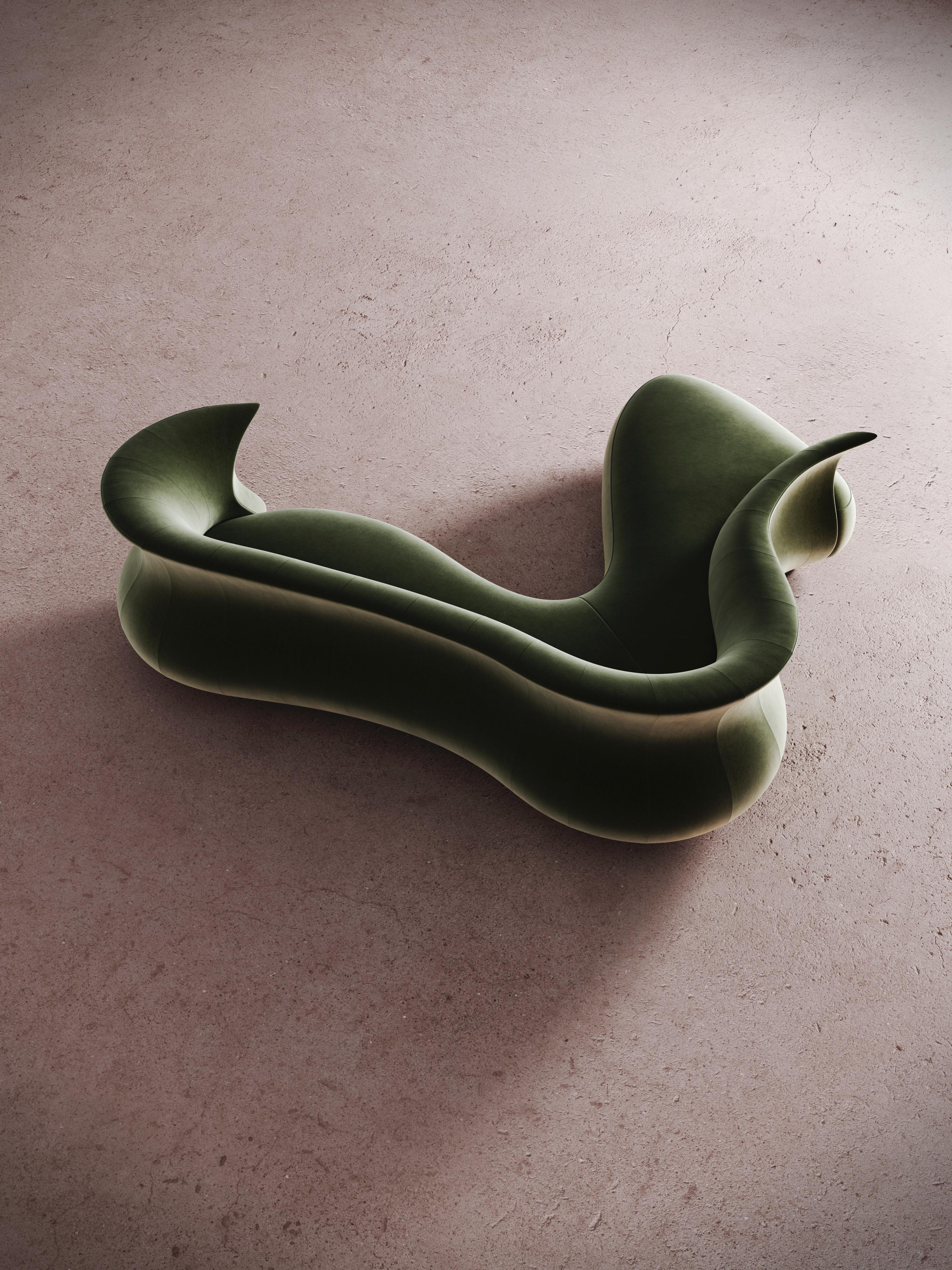 Canapé d'angle moderne contemporain sculptural fait main Amphora incurvée Neuf - En vente à London, GB