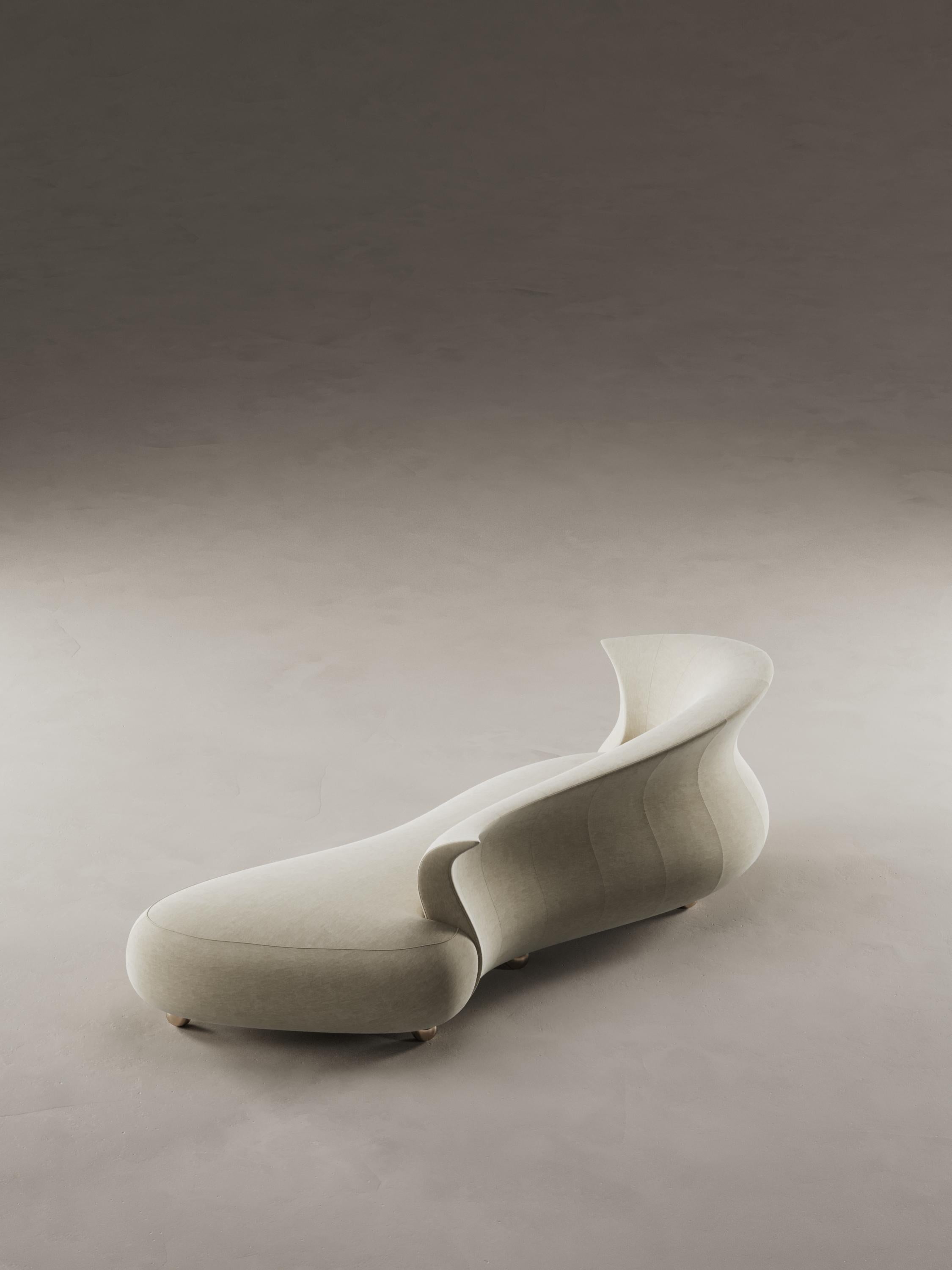 XXIe siècle et contemporain Modernity Mid Century Organic Curved Amphora Couch Prolonged en vente