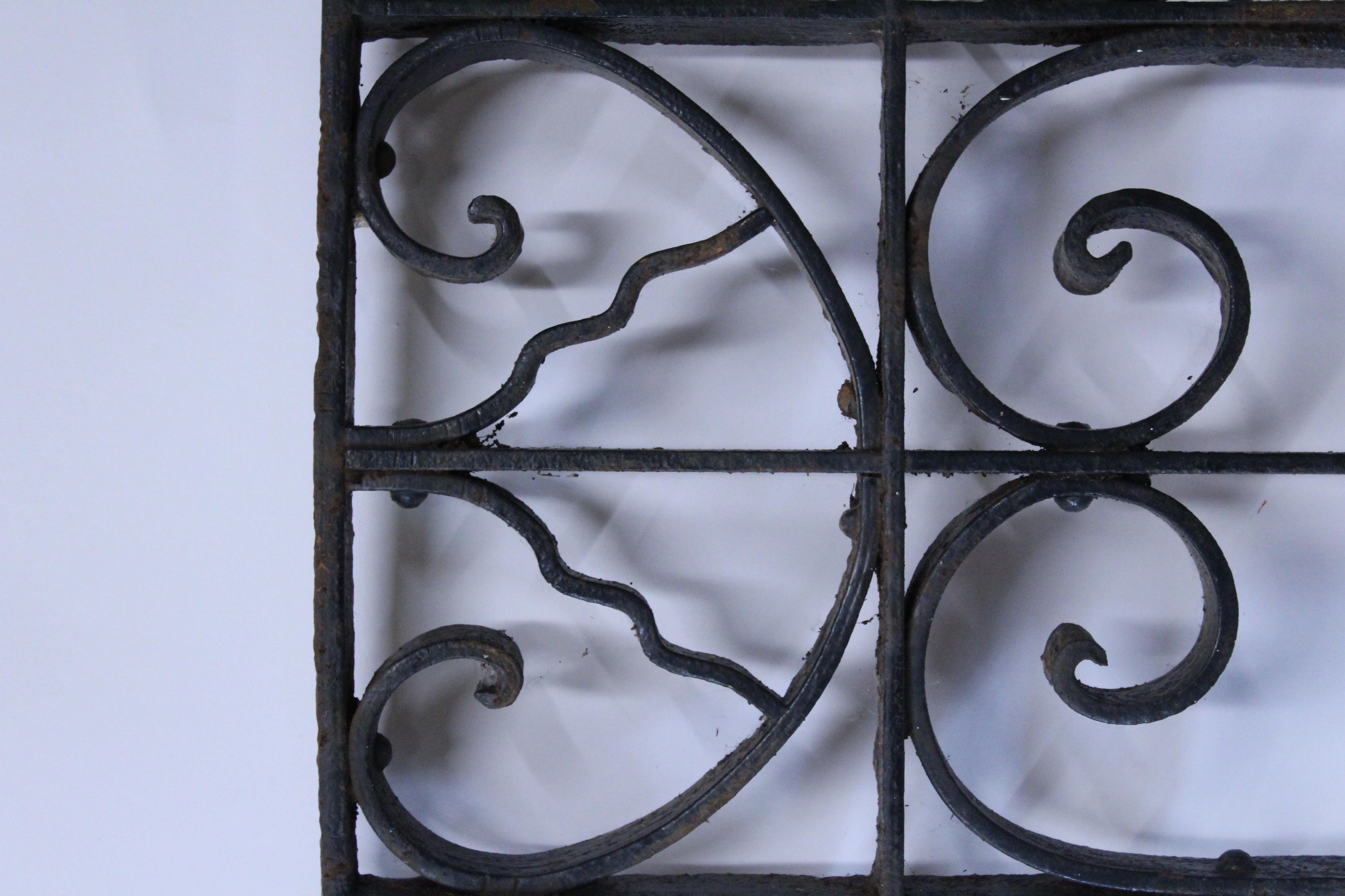 Cast Curved Antique Victorian Iron Gate For Sale