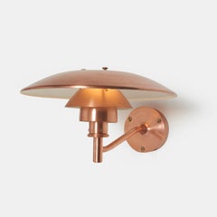 Curved Arm PH 4½/3 Copper Sconce by Poul Henningsen