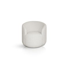 Fauteuil incurvé Cottonflower en tissu blanc