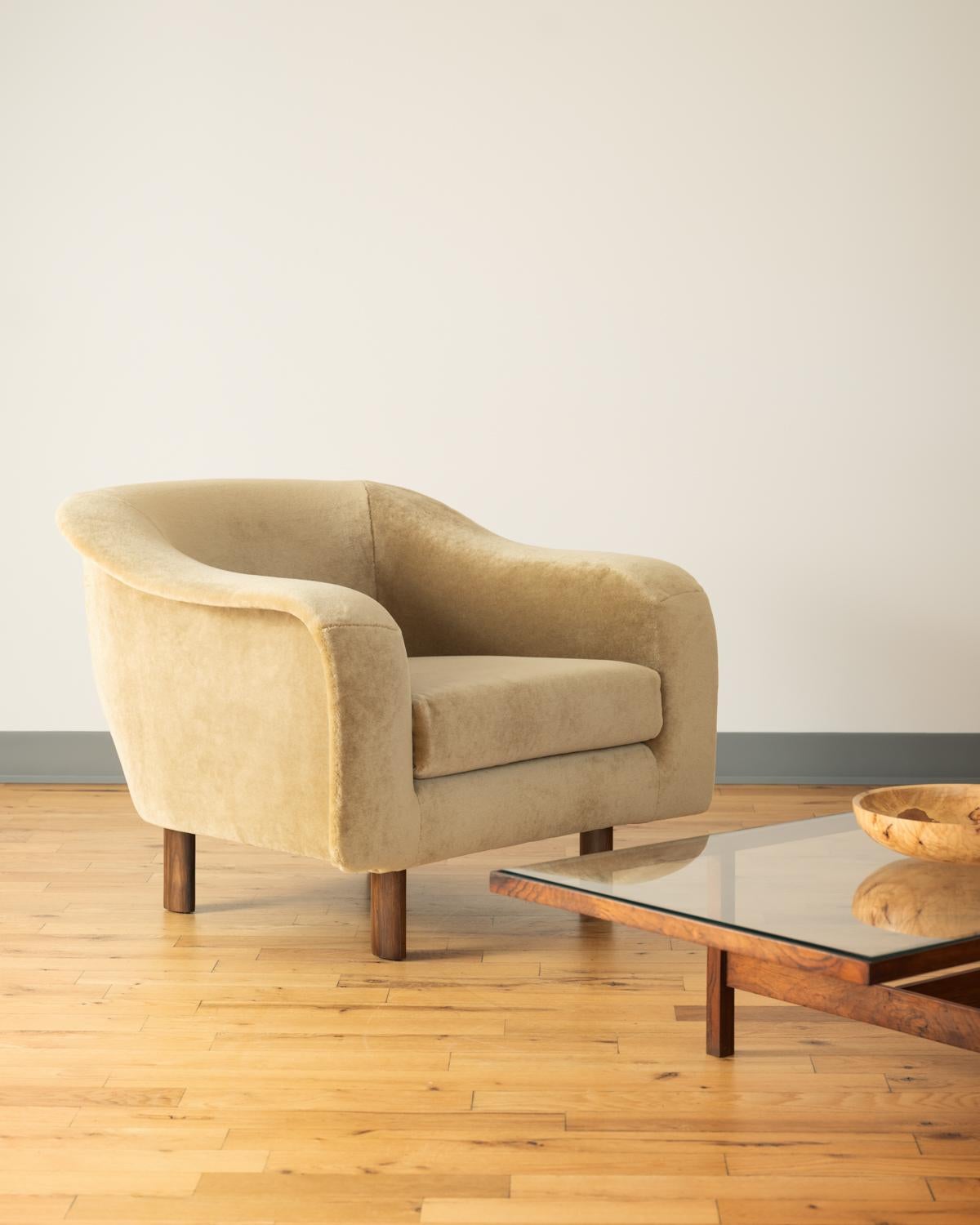 Tappezzeria Poltrone curve di Joaquim Tenreiro, 1948 in vendita