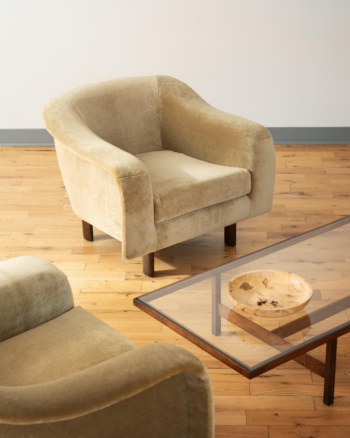 Poltrone curve di Joaquim Tenreiro, 1948 in vendita 1