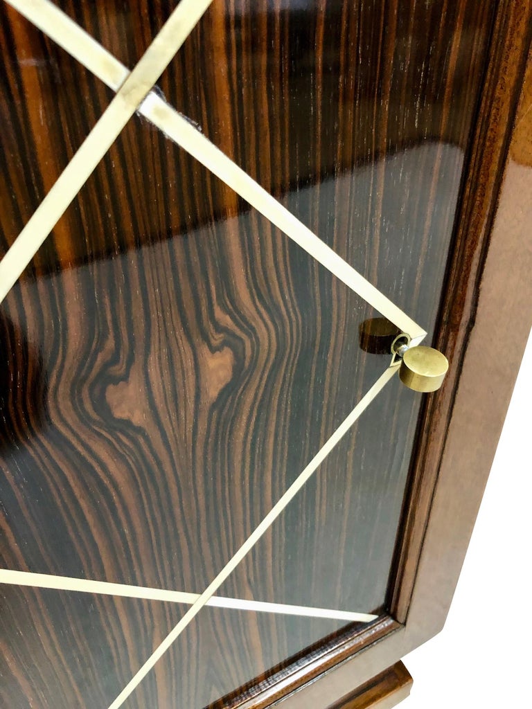 Curved Art Deco Desk in in Real Wood Veneer with Inlays Curved Art Deco Desk in in Real Wood Veneer with Inlays