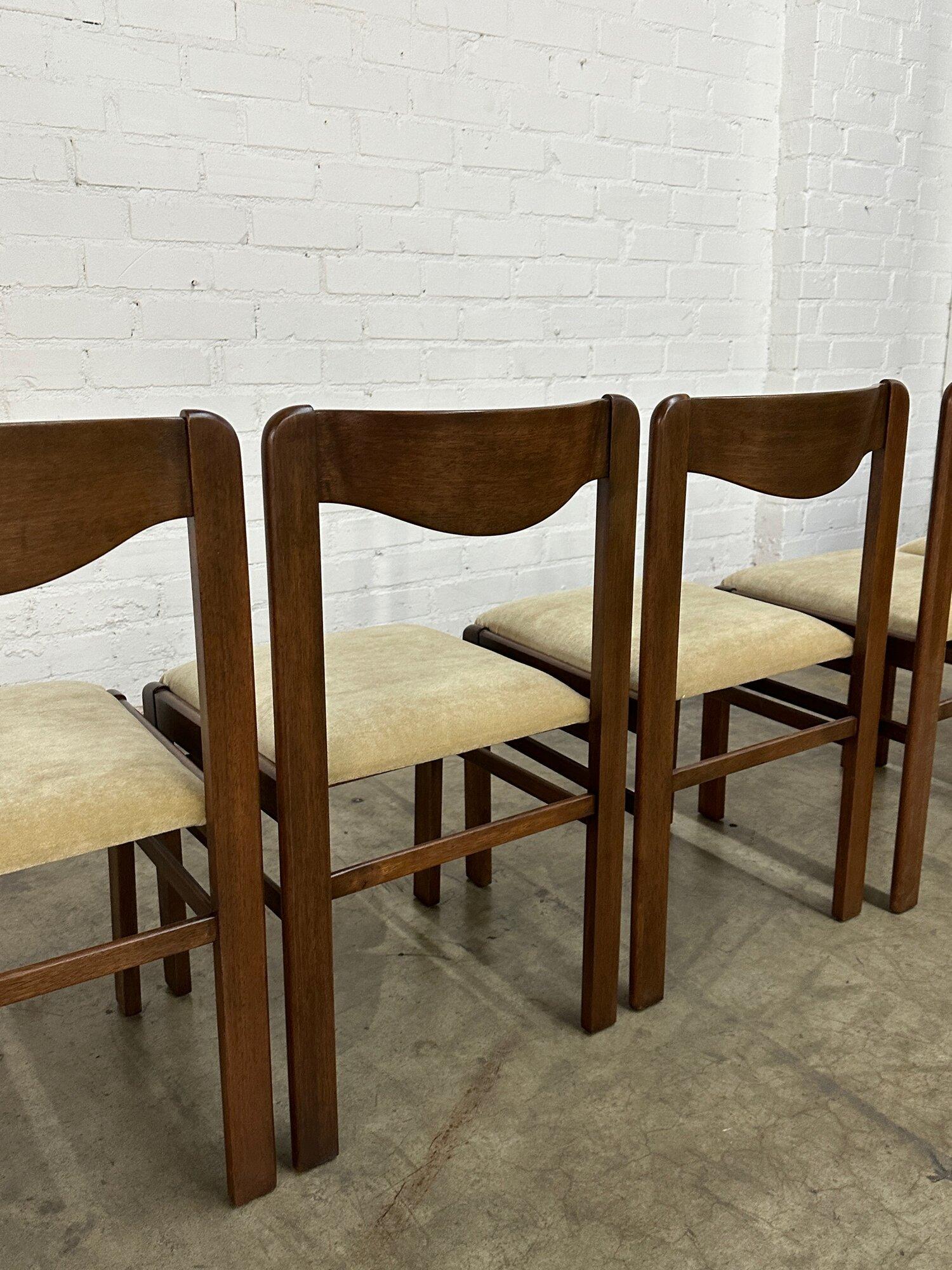 Curved back dining chairs - set of six 4
