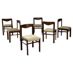 Curved back dining chairs - set of six