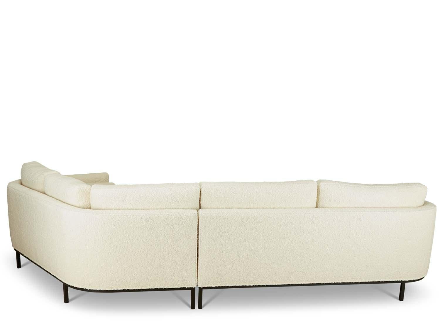 Mid-Century Modern Curved Back Sectional by Lawson-Fenning