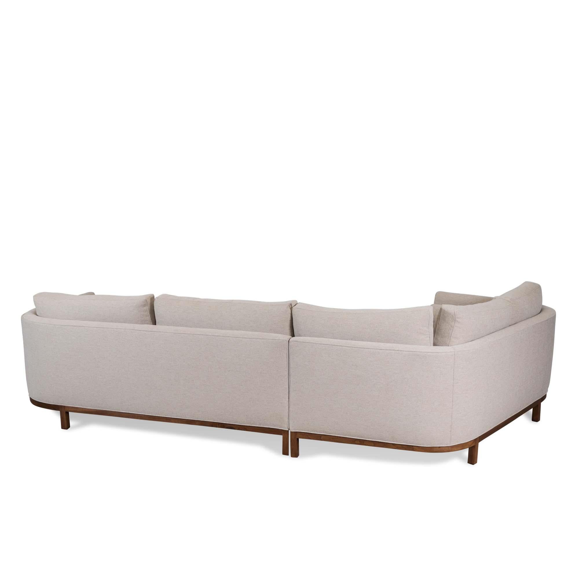 Contemporary Curved Back Sectional by Lawson-Fenning