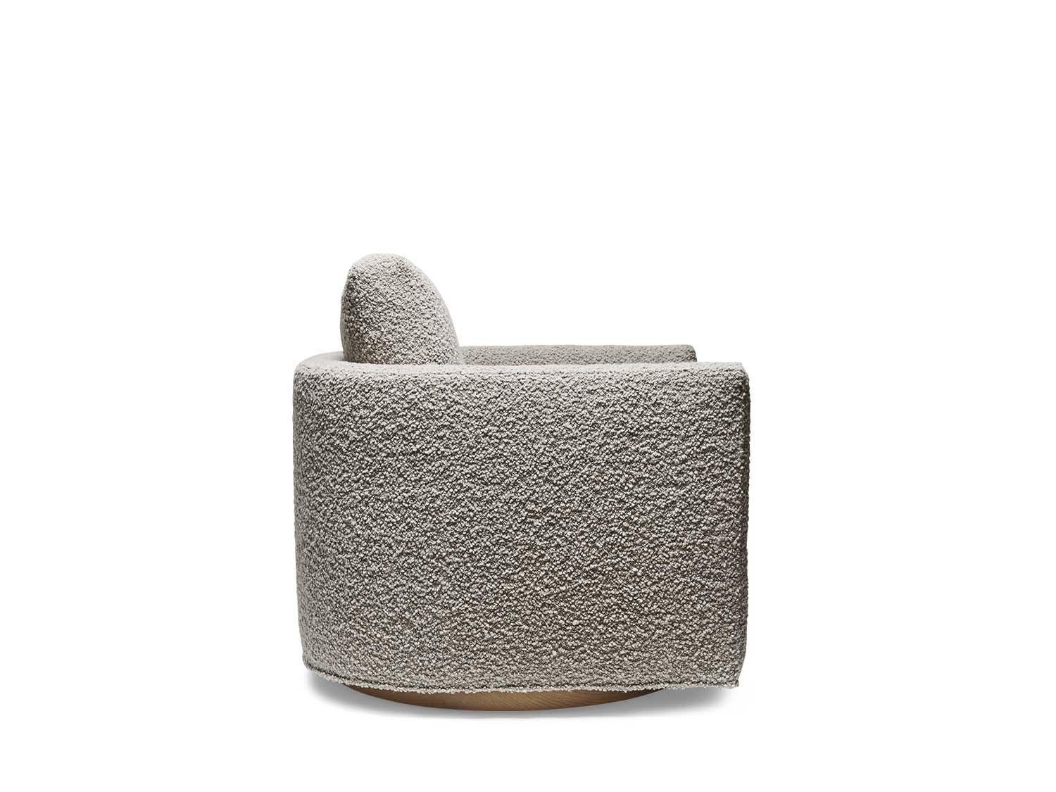 Mid-Century Modern Fauteuil pivotant à dossier incurvé de Lawson-Fenning en vente