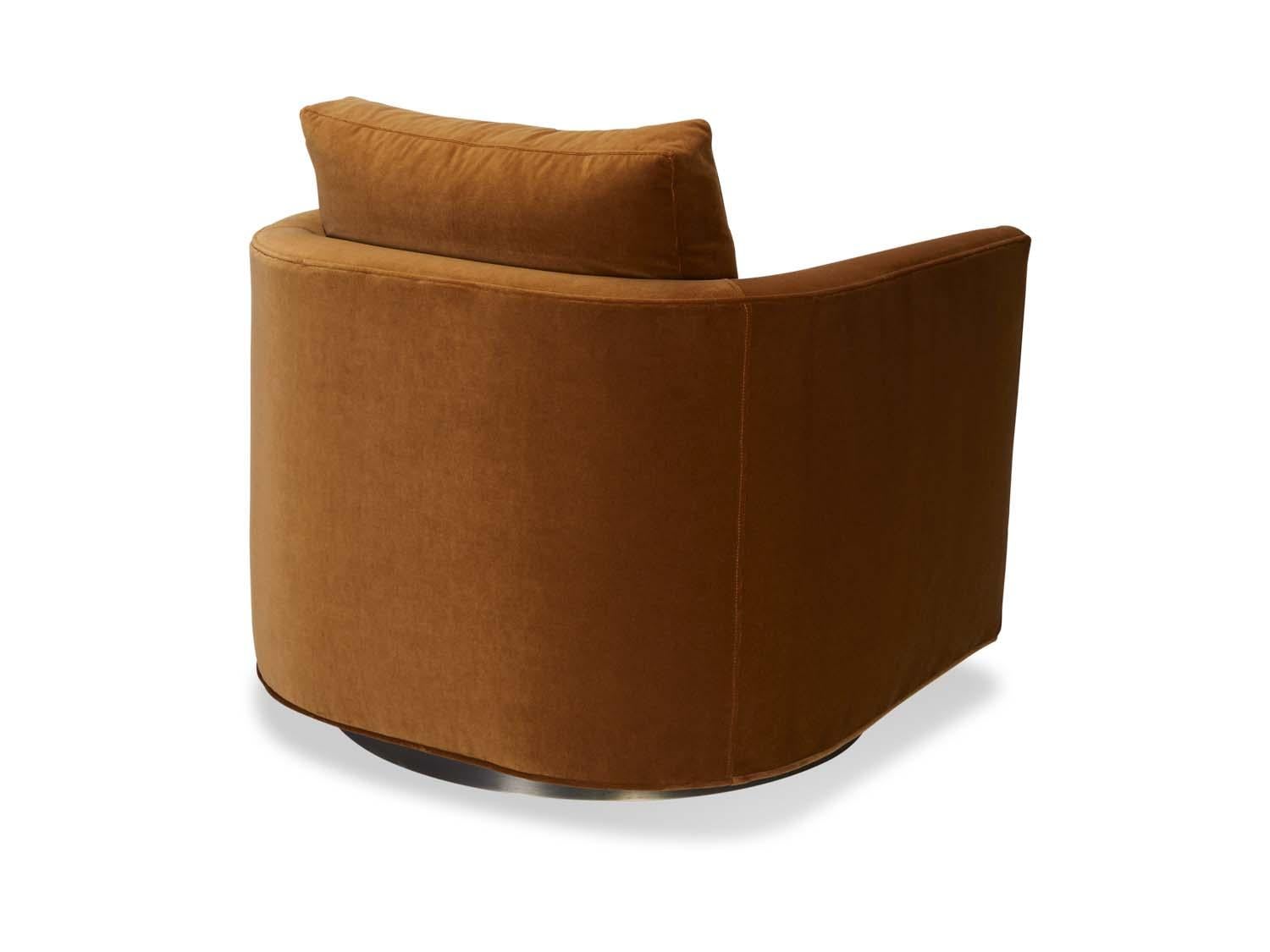 Curved Back Swivel Chair by Lawson Fenning For Sale at 1stDibs