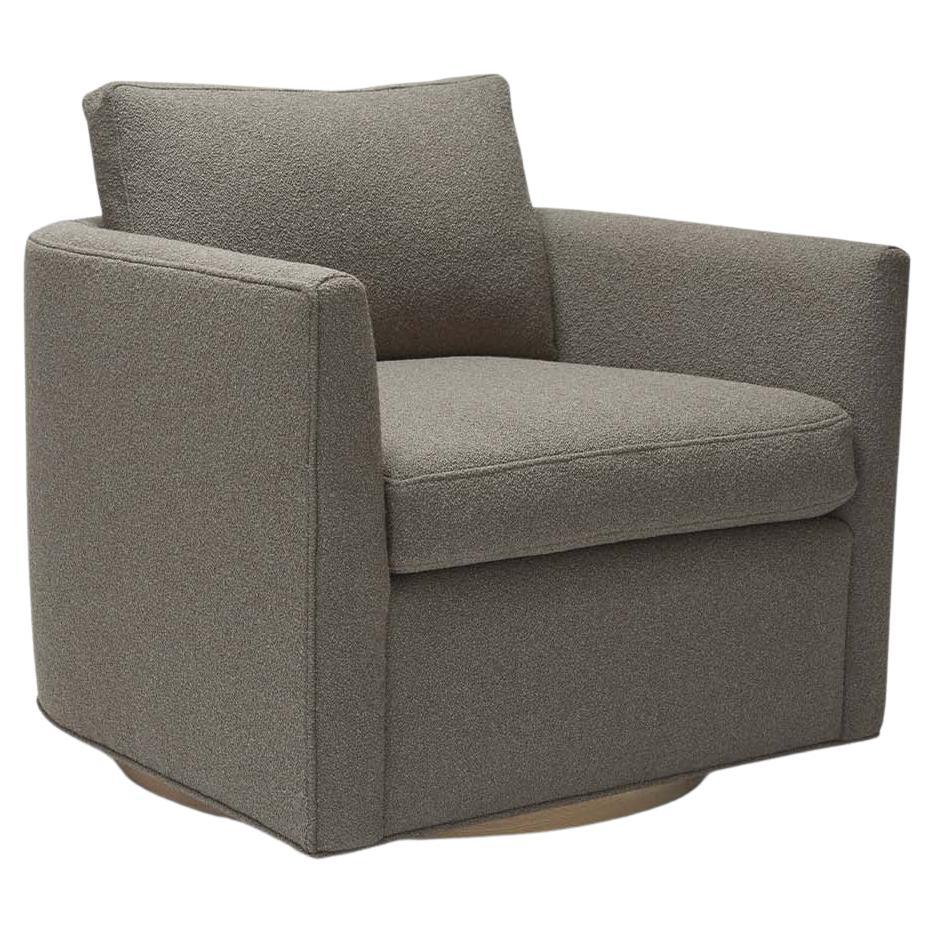 Curved Back Swivel Chair by Lawson-Fenning For Sale