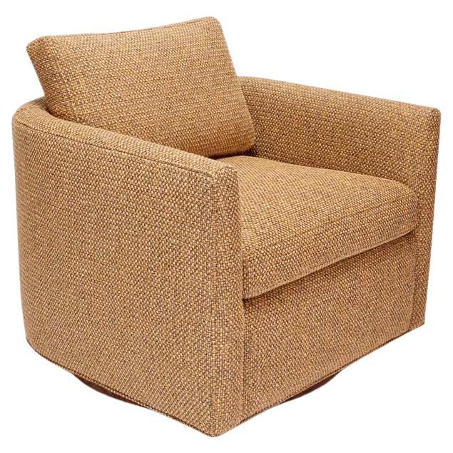 Curved Back Swivel Chair by Lawson-Fenning