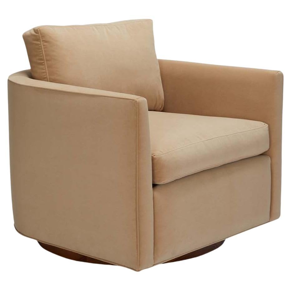 Curved Back Swivel Chair by Lawson-Fenning
