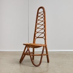 Curved Bamboo Chair, 1960s