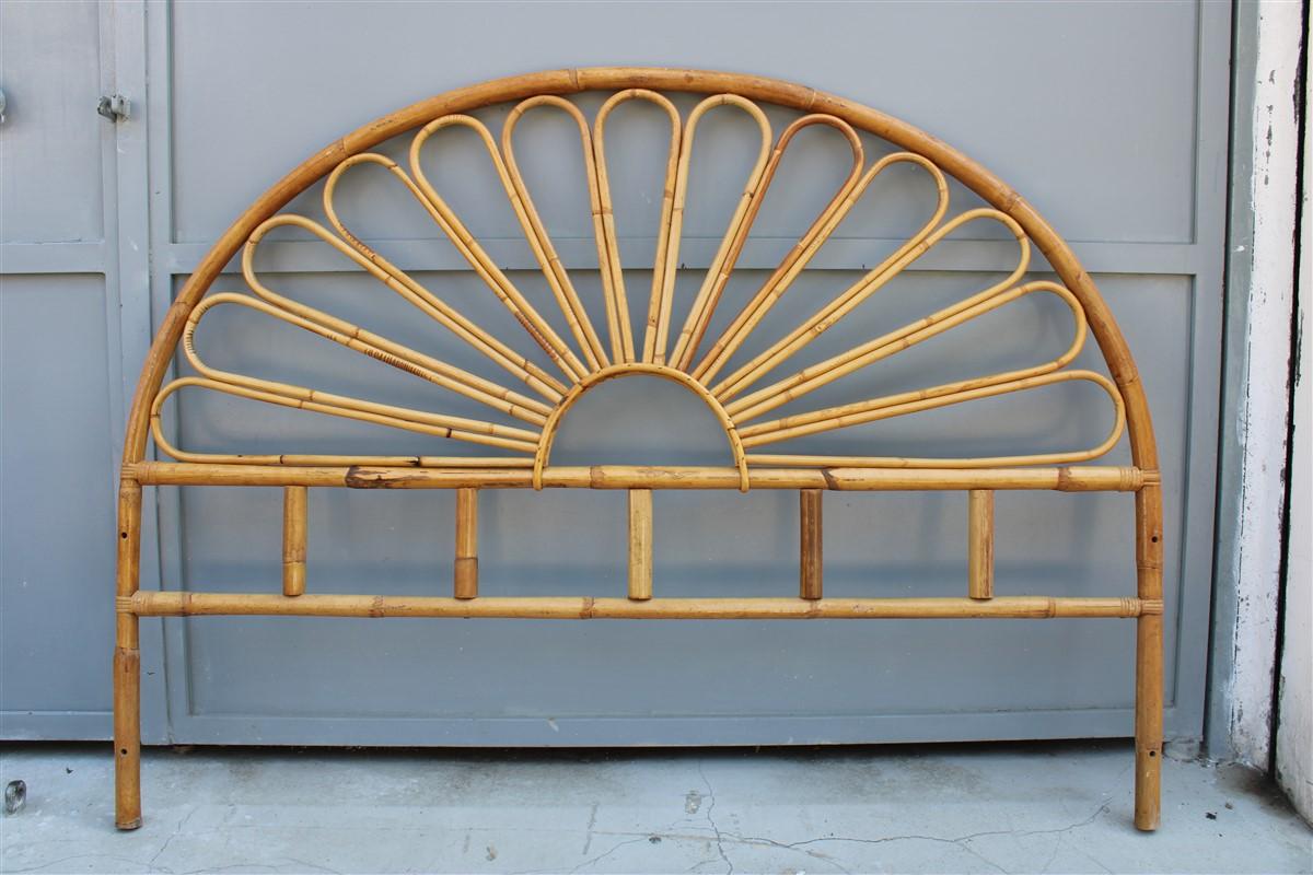 Curved bed coronas Italian design solid bamboo mid-century, 1950s.