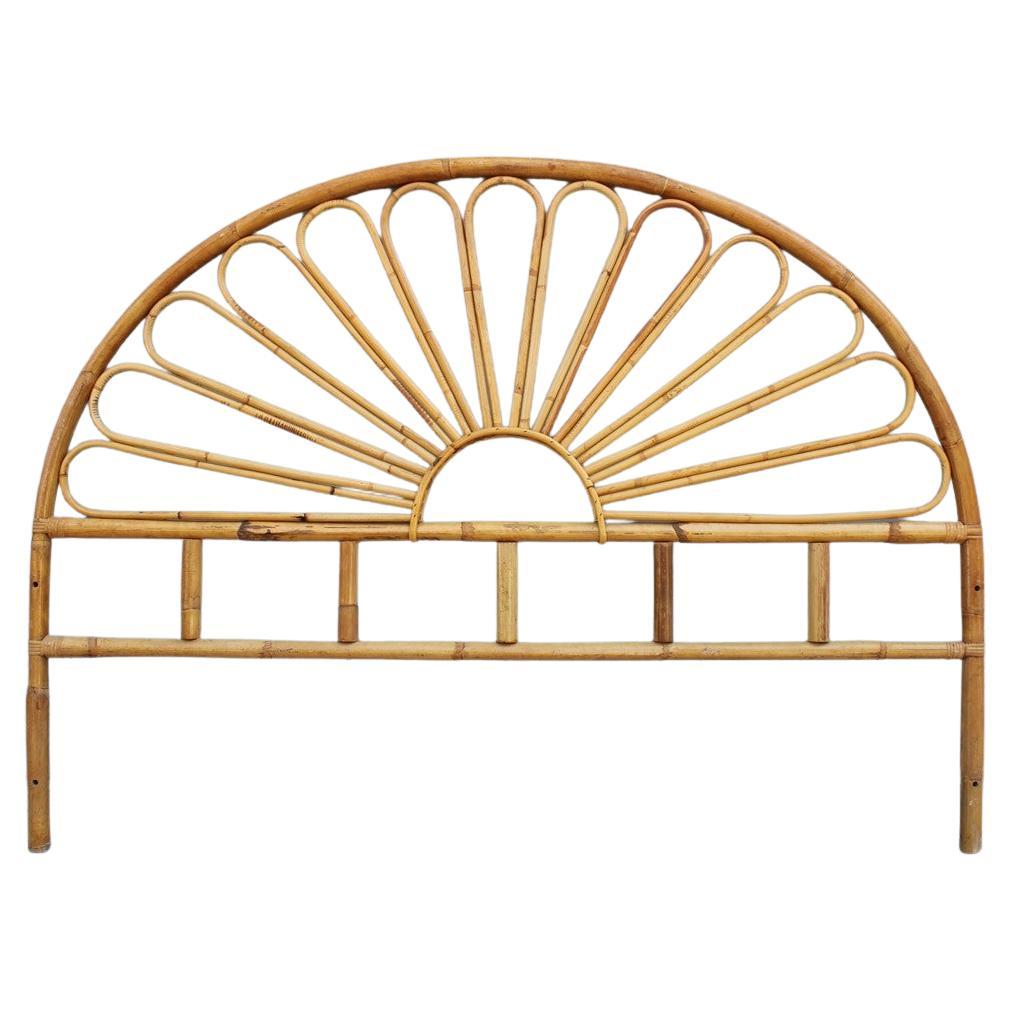 Curved Bed Coronas Italian Design Solid Bamboo Mid-Century, 1950s