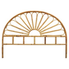 Vintage Curved Bed Coronas Italian Design Solid Bamboo Mid-Century, 1950s