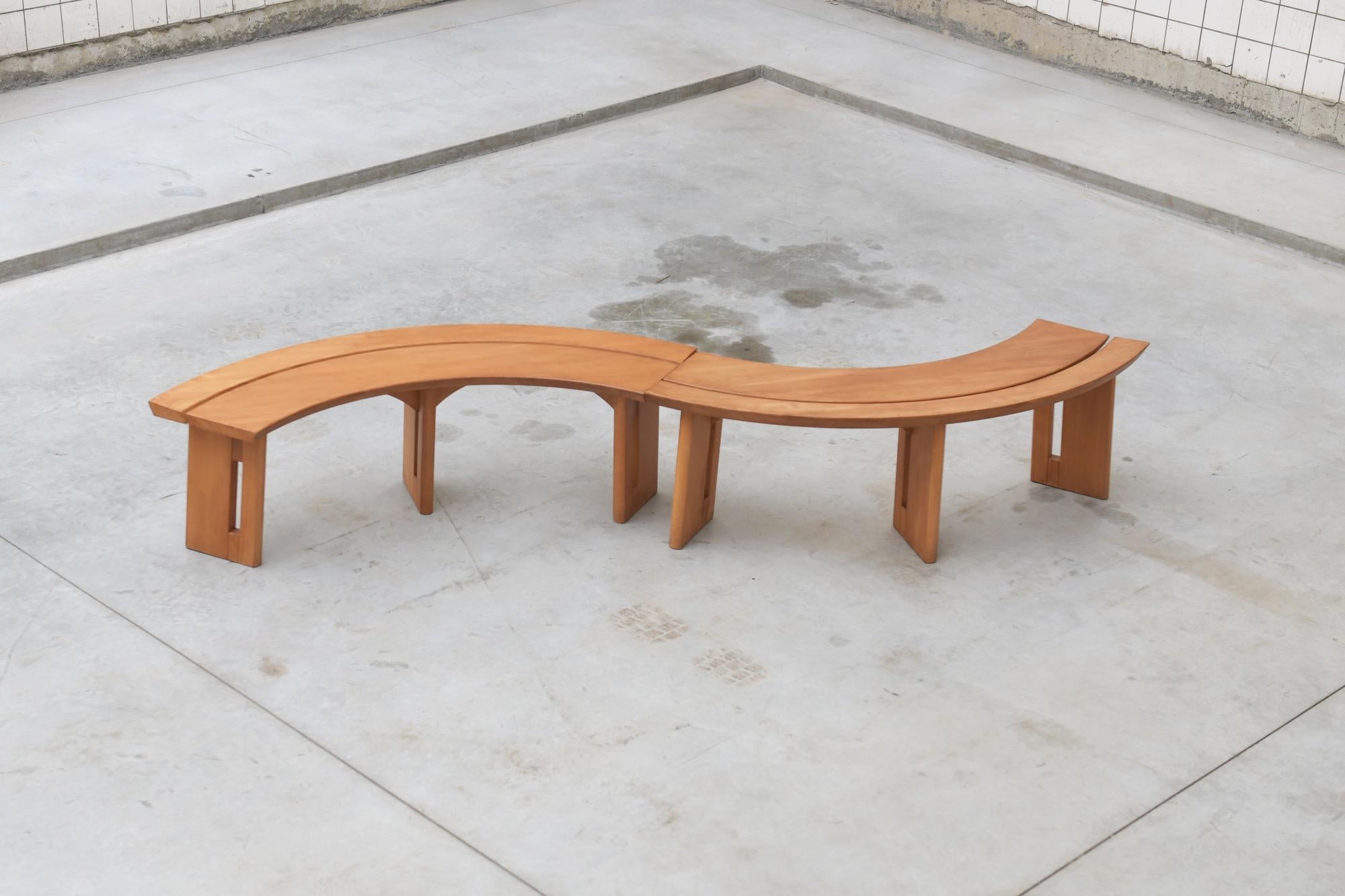 Stunning set of matching curved benches.
Mint condition.