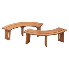 Curved Benches, Pierre Chapo, Maison Regain