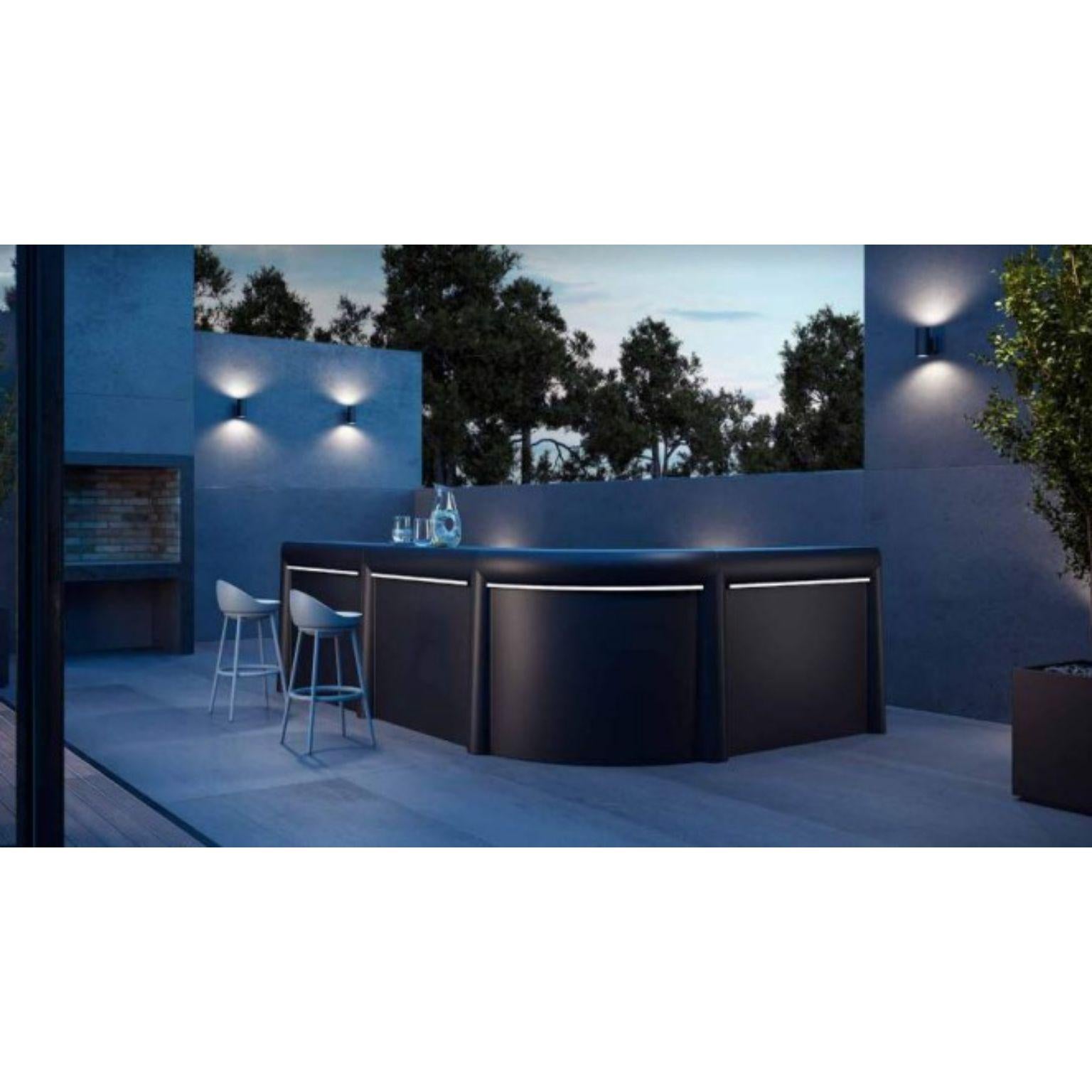 Curved Black Lacquered Classe Bar by Mowee For Sale 2