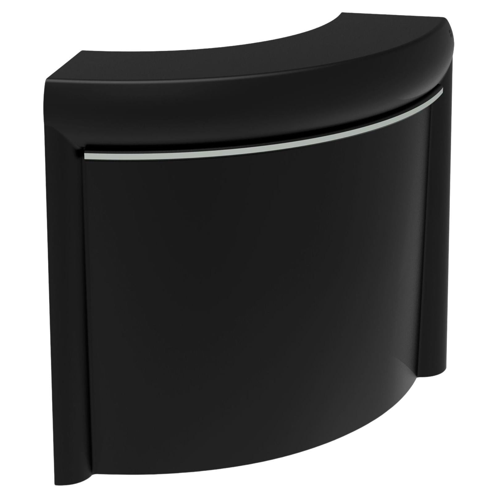 Curved Black Lacquered Classe Bar by Mowee For Sale