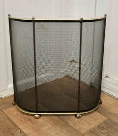 Curved Brass and Iron Nursery Fire Guard