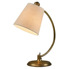 Curved Brass Table Lamp for Chase USA