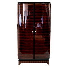 Curved Cabinet with Shelves original French Art Deco 1930s