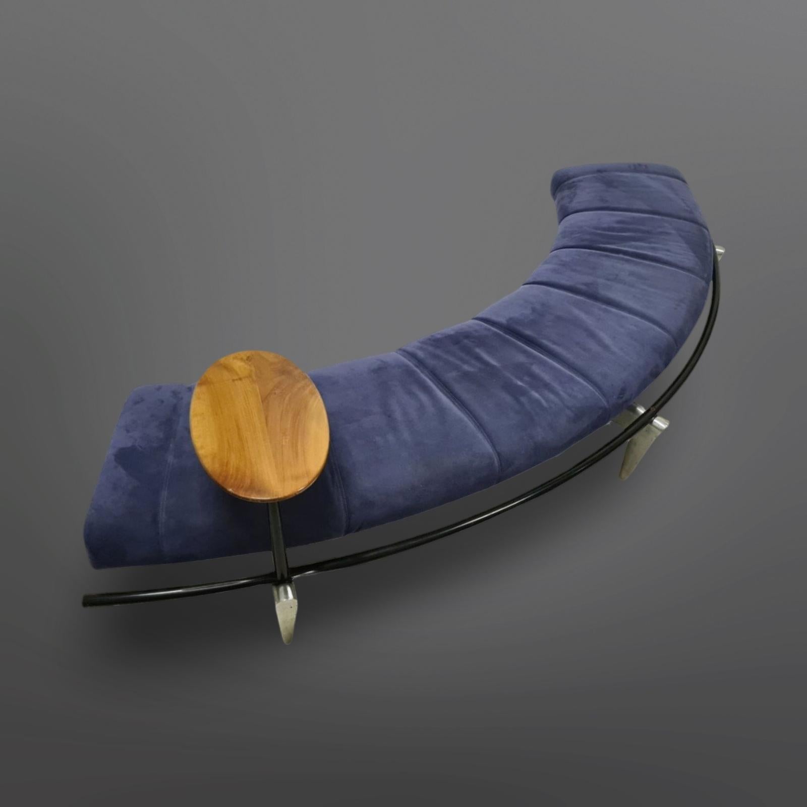 Curved canapé sofa by Rodolfo Dordoni for Moroso, Italy 1980s For Sale 3