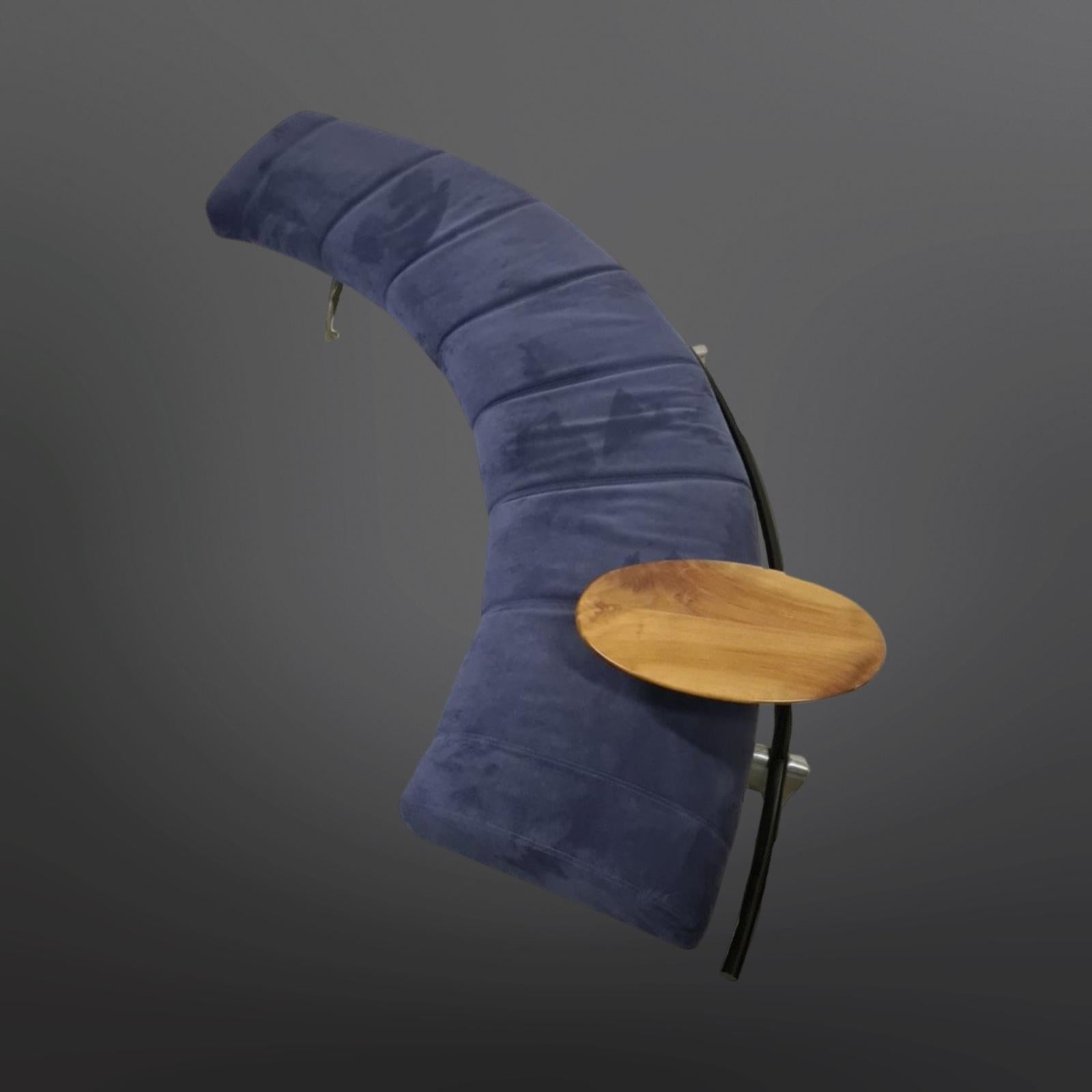 Italian Curved canapé sofa by Rodolfo Dordoni for Moroso, Italy 1980s For Sale