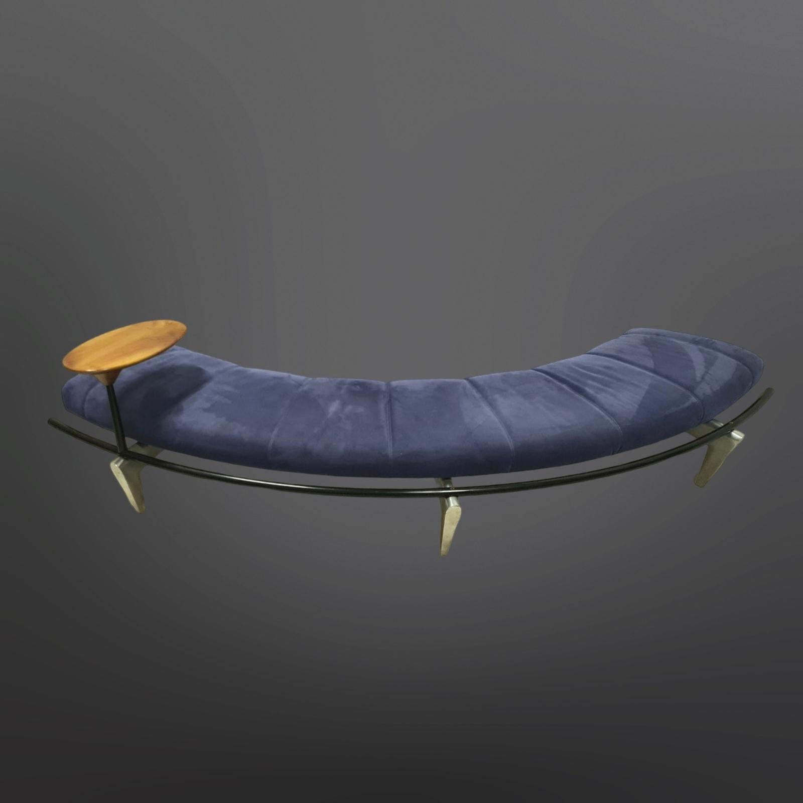 Curved canapé sofa by Rodolfo Dordoni for Moroso, Italy 1980s For Sale 1