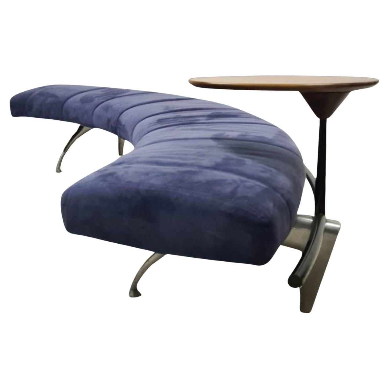Curved canapé sofa by Rodolfo Dordoni for Moroso, Italy 1980s
