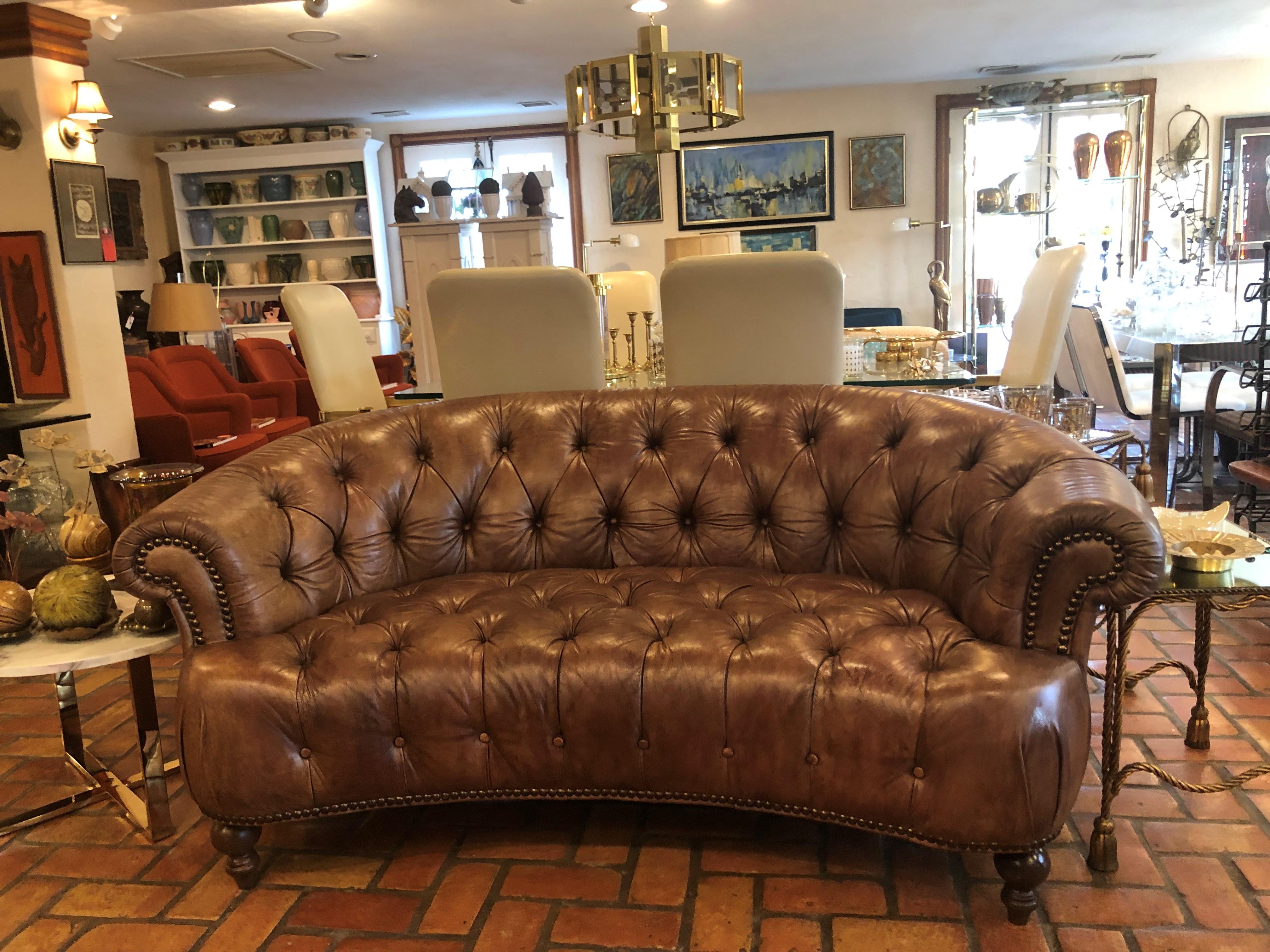 curved chesterfield sofa